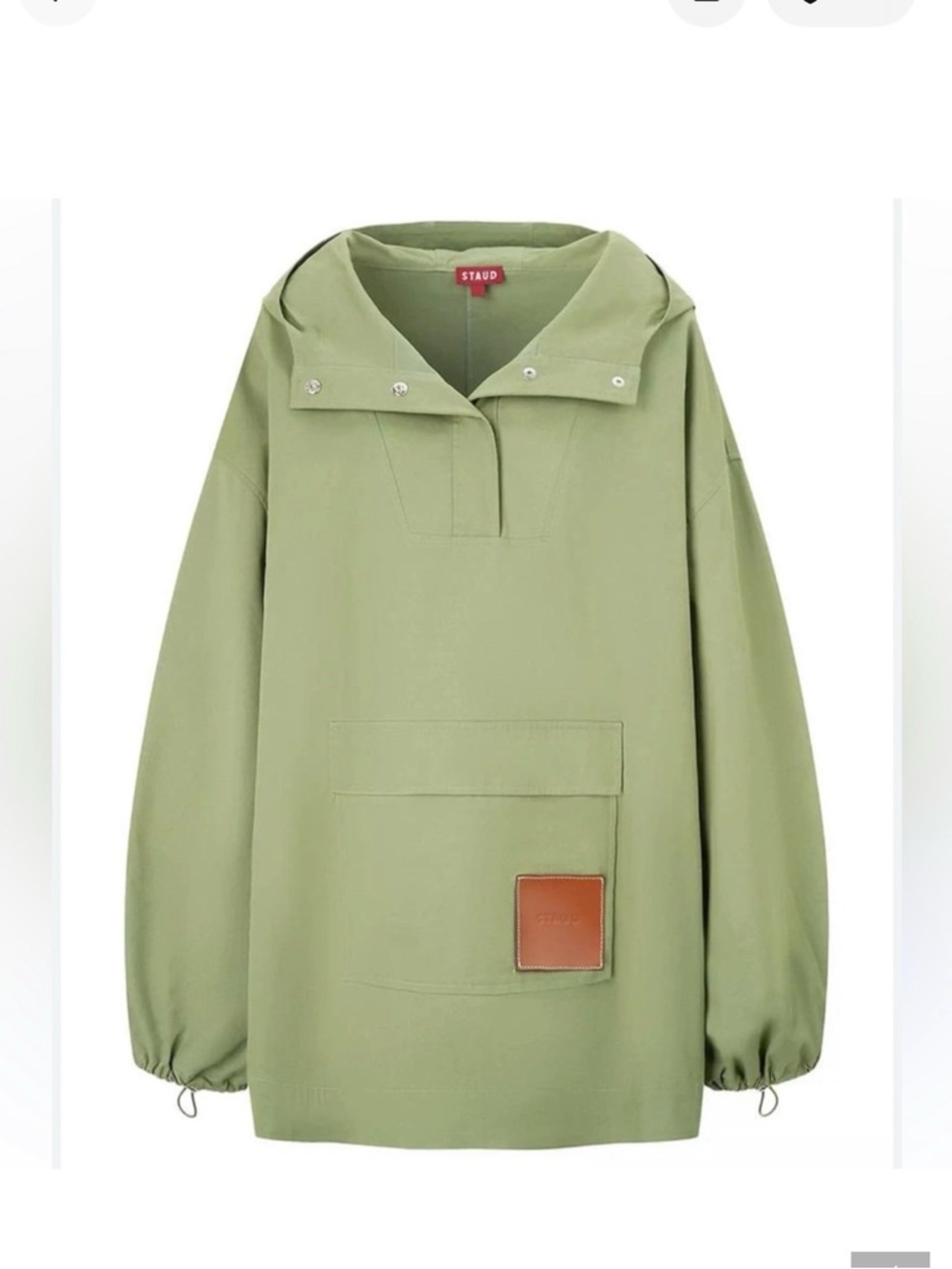 STAUD Sage Hooded Pullover with Front Pocket